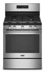 Maytag - 5.0 Cu. Ft. Gas Range with Air Fry for Frozen Food and Air Fry Basket - Stainless steel - Front_Zoom