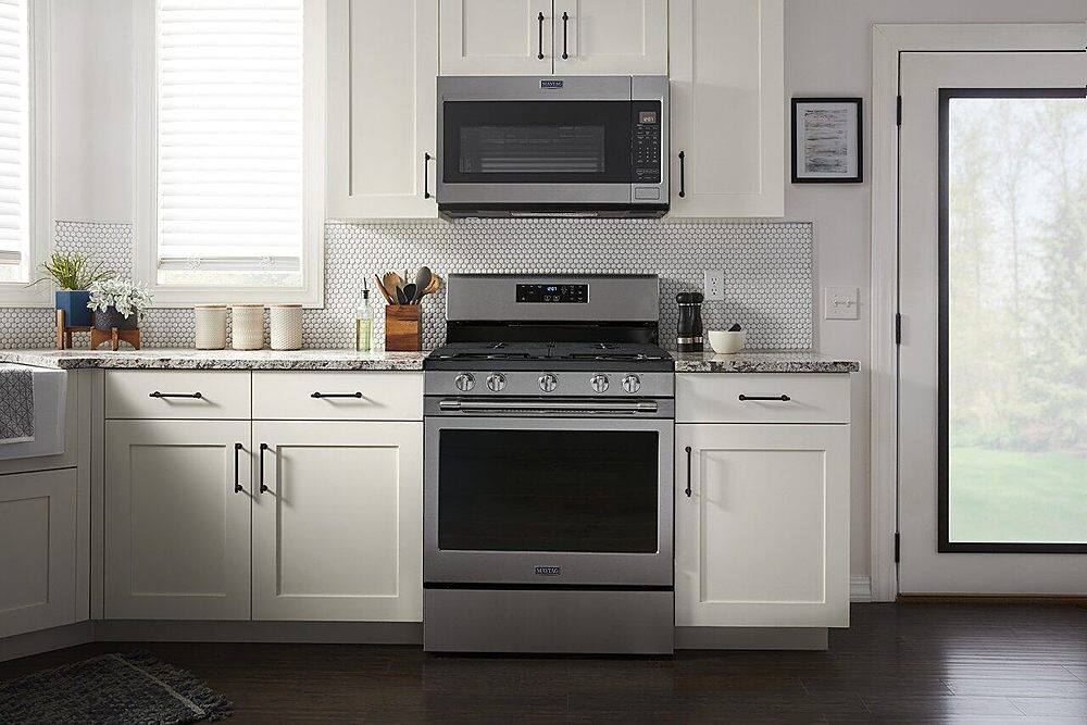 Alt View 25. Maytag - 5.0 Cu. Ft. Gas Range with Air Fry for Frozen Food and Air Fry Basket - Stainless Steel.