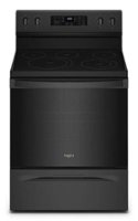 Whirlpool - 5.3 Cu. Ft. Freestanding Electric Convection Range with Air Fry - Black - Front_Zoom