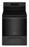 Whirlpool - 5.3 Cu. Ft. Freestanding Electric Convection Range with Air Fry - Black - Front_Zoom