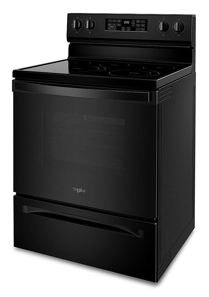 Alt View 2. Whirlpool - 5.3 Cu. Ft. Freestanding Electric Convection Range with Air Fry - Black.