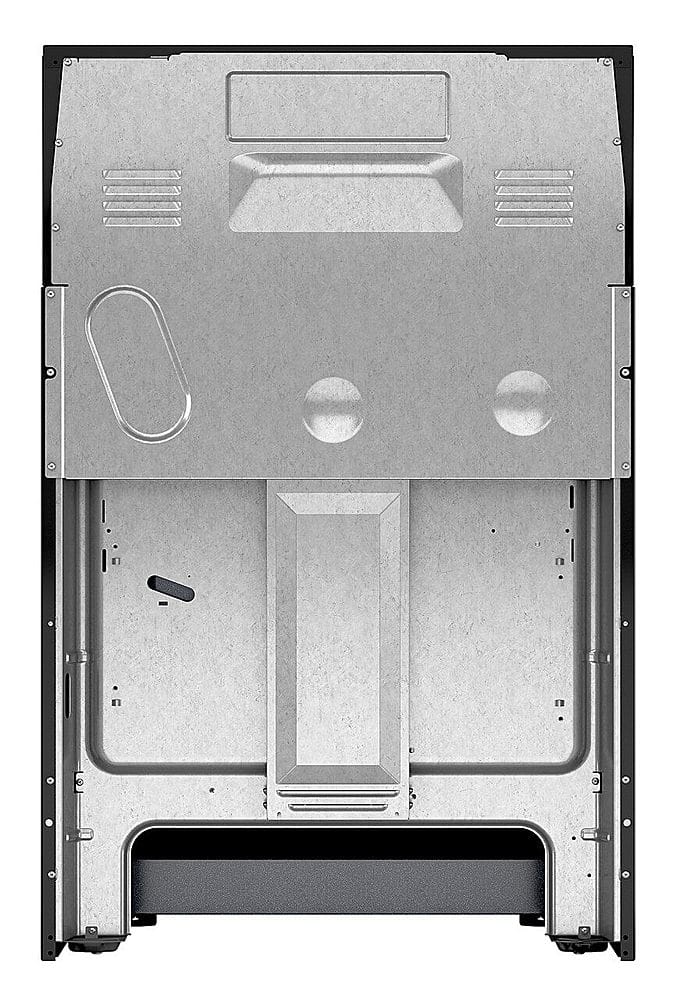 The text on the image reads: "I - INC P . 5.3 CU. FT. .- 5 5-in-1 Oven SSS Air Fry Mode itgpod Dishwasher-Safe Air Fry Basket." This text is grouped as follows:
1. "I - INC P . 5.3 CU. FT. .- 5": This is a description of the oven's size and capacity.
2. "5 5-in-1 Oven": This is a description of the oven's features, indicating that it has multiple functions.
3. "SSS Air Fry Mode": This is a description of the oven's air fry mode, which is a feature that allows for quick and even cooking.
4. "itgpod Dishwasher-Safe Air Fry Basket": This is a description of the oven's air fry basket, which is dishwasher-safe and made of a safe material for cooking.