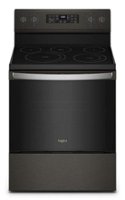 Whirlpool - 5.3 Cu. Ft. Freestanding Electric Convection Range with Air Fry - Black Stainless Steel - Front_Zoom