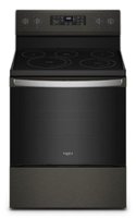 Whirlpool - 5.3 Cu. Ft. Freestanding Electric Convection Range with Air Fry - Black stainless steel - Front_Zoom