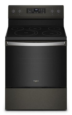 Whirlpool - 5.3 Cu. Ft. Freestanding Electric Convection Range with Air Fry - Black Stainless Steel