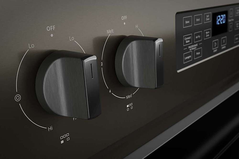 Alt View 15. Whirlpool - 5.3 Cu. Ft. Freestanding Electric Convection Range with Air Fry - Black Stainless.