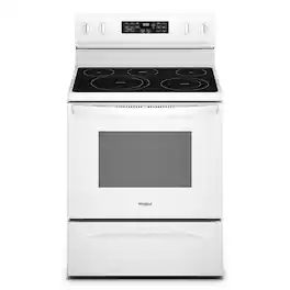 Whirlpool - 5.3 Cu. Ft. Freestanding Electric Convection Range with Air Fry - White