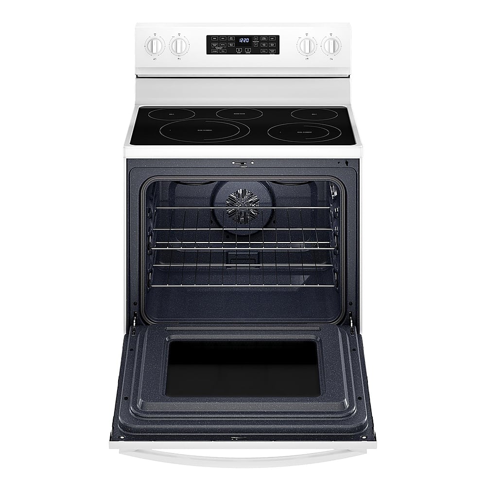 Angle. Whirlpool - 5.3 Cu. Ft. Freestanding Electric Convection Range with Air Fry - White.