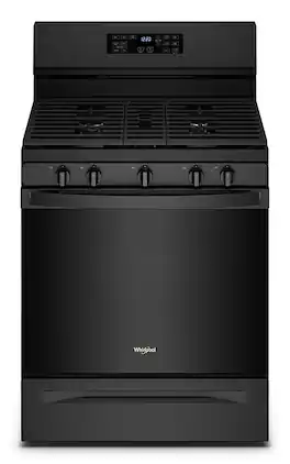 Whirlpool - 5.0 Cu. Ft. Gas Range with Air Fry for Frozen Foods - Black