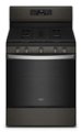 Whirlpool - 5.0 Cu. Ft. Gas Burner Range with Air Fry for Frozen Foods - Black Stainless Steel
