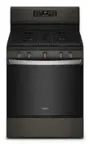 Front. Whirlpool - 5.0 Cu. Ft. Gas Burner Range with Air Fry for Frozen Foods - Black stainless steel.