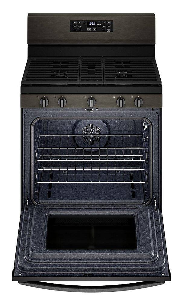 Alt View 1. Whirlpool - 5.0 Cu. Ft. Gas Burner Range with Air Fry for Frozen Foods - Black stainless steel.
