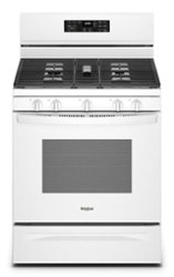 Whirlpool - 5.0 Cu. Ft. Gas Burner Range with Air Fry for Frozen Foods - White - Front_Zoom