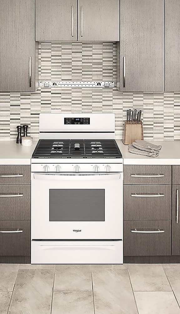 Alt View 23. Whirlpool - 5.0 Cu. Ft. Gas Burner Range with Air Fry for Frozen Foods - White.