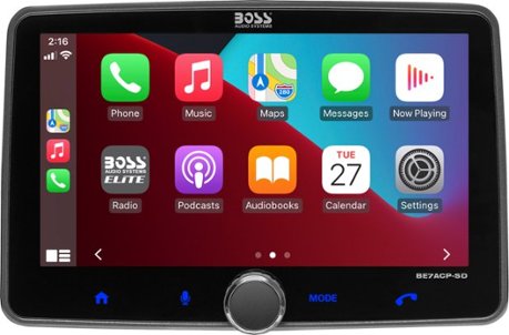 BOSS Audio - Bluetooth Car Multimedia Player with Apple CarPlay Android Auto – Single Din Fit - Black