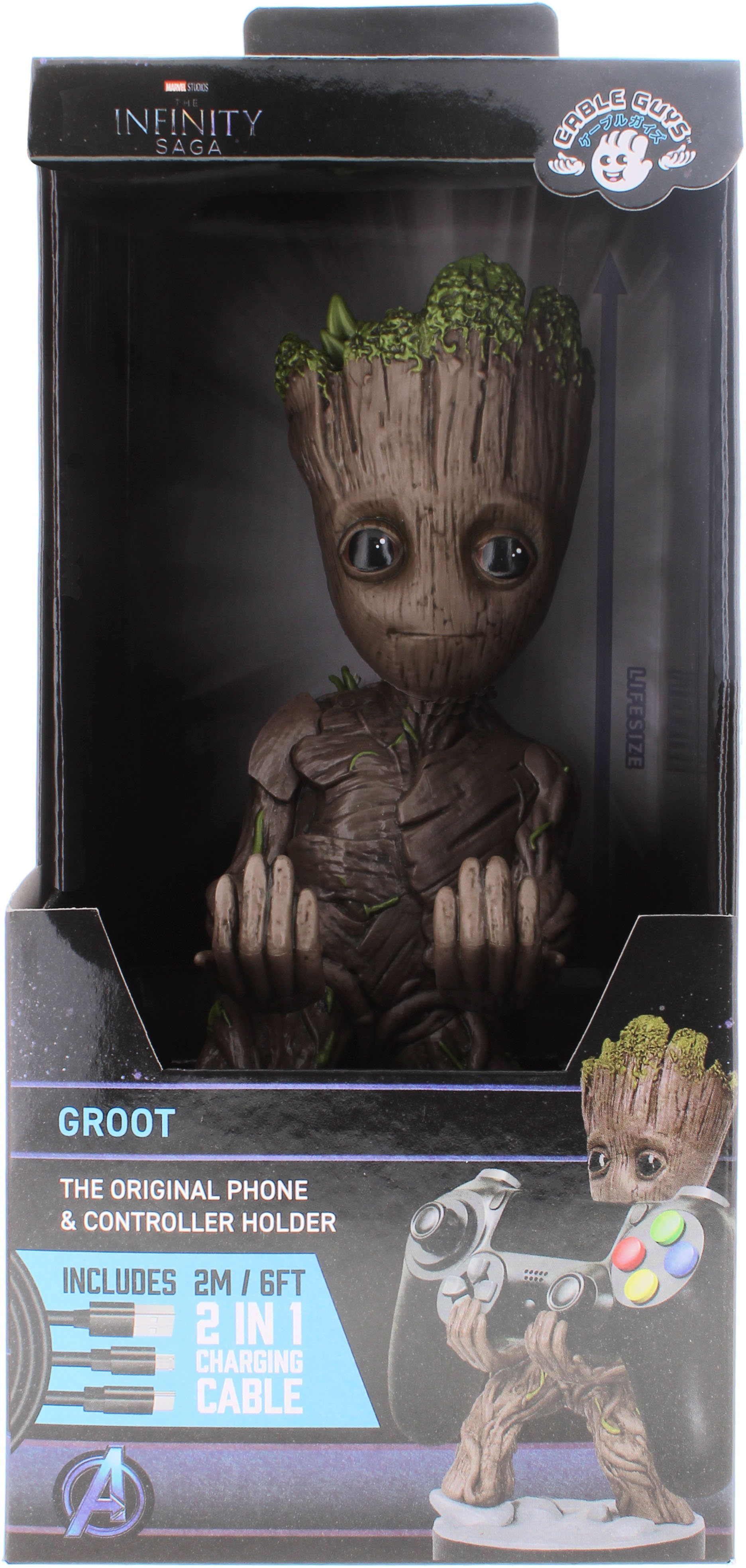 MARVEL - GROOT - Figurine 20cm - Support Manette & Portable - Magic Heroes
