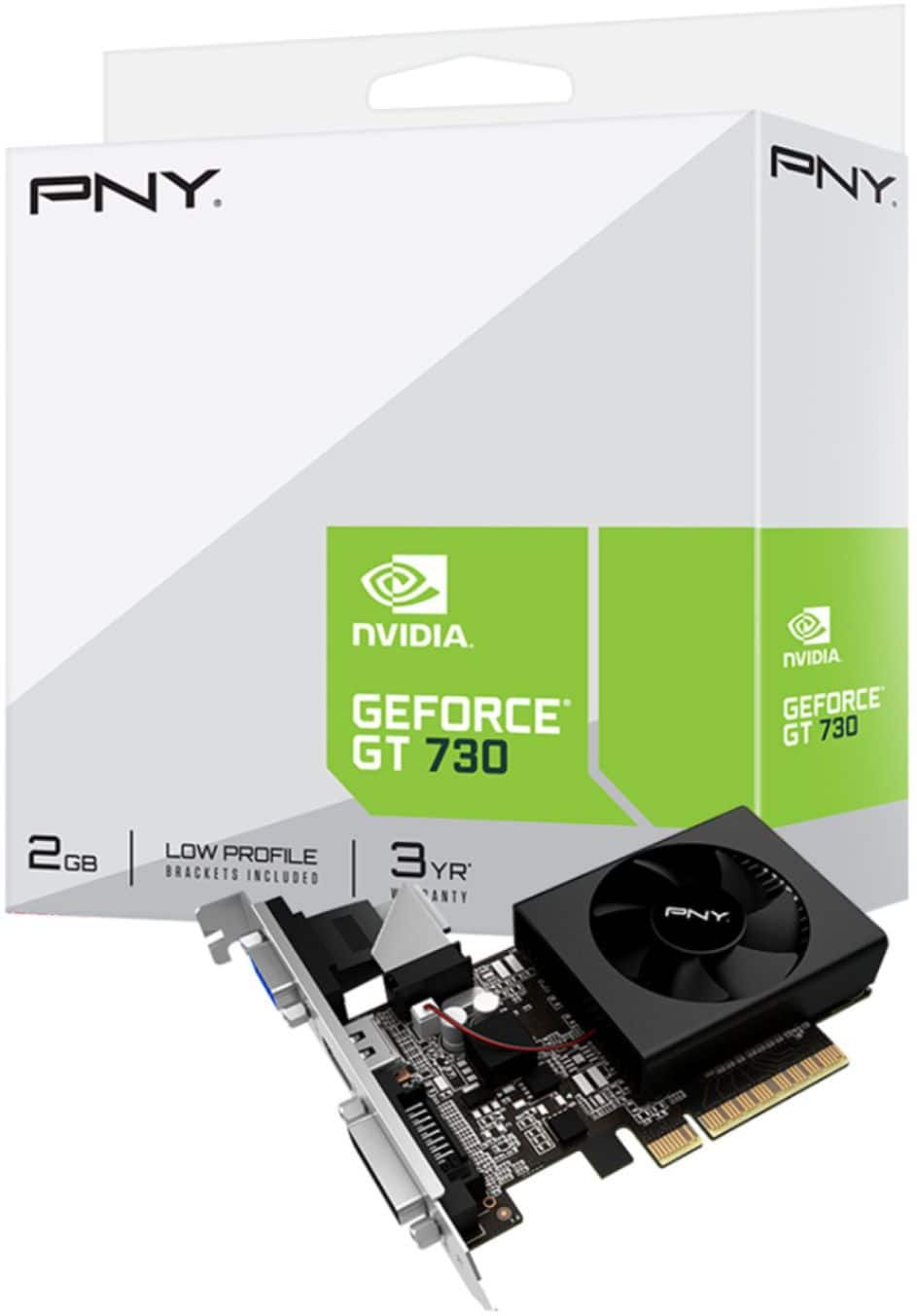 PNY NVIDIA GeForce GT 730 2GB DDR3 Single Fan Best Buy