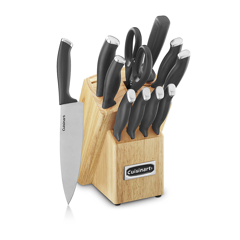 Cuisinart C77-8PMOX Classic 8 Pieces Colored Stainless Steel Cutlery Set  with Acrylic Block Black