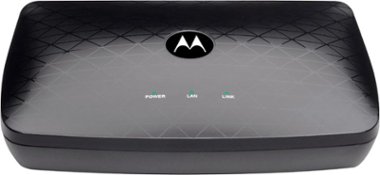 Motorola - MM1025 MoCA Adapter for Ethernet - Black - Front_Zoom