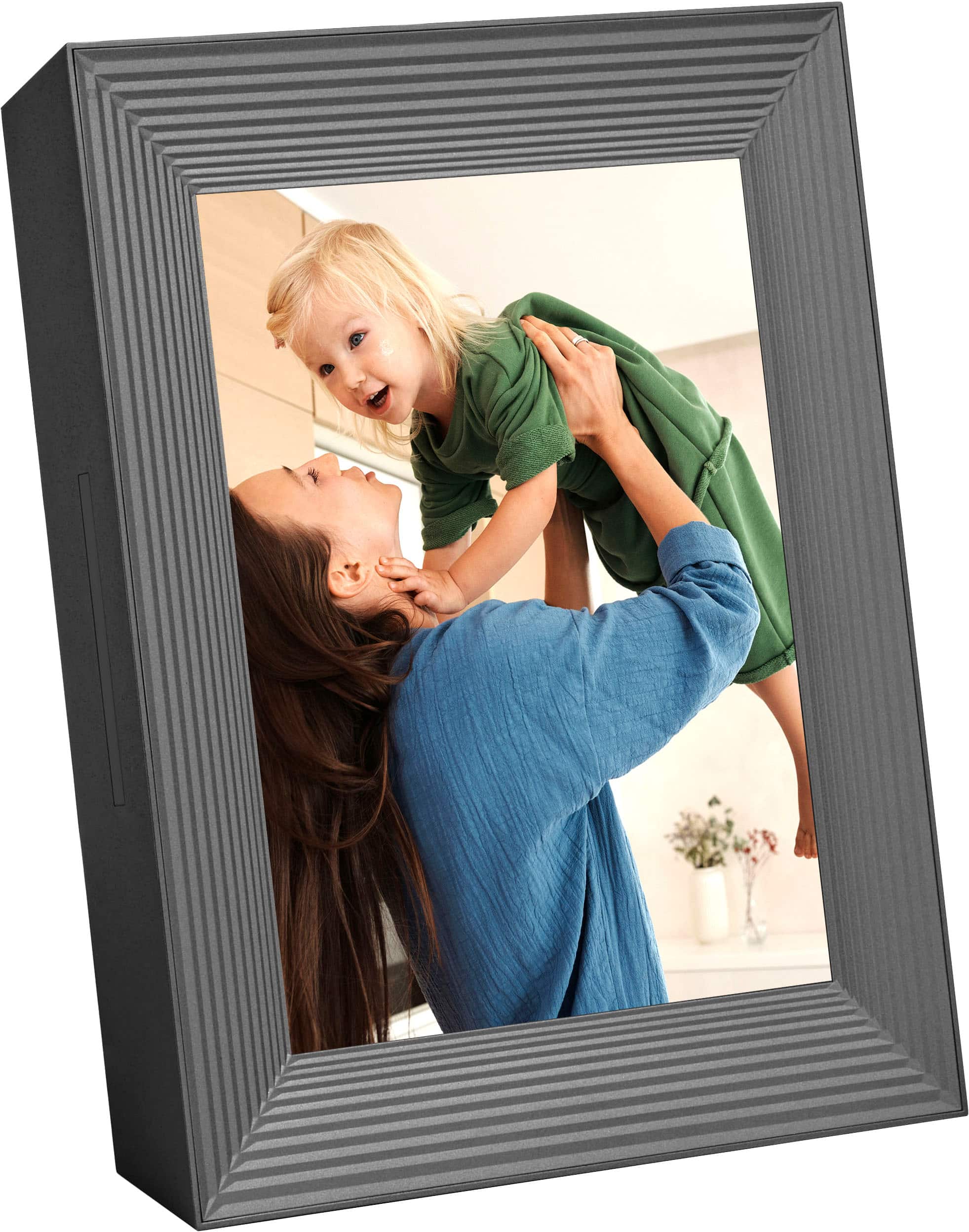 Alt View 11. Aura Home - Mason 9" Digital Wifi Frame Dual Orientation - Graphite.