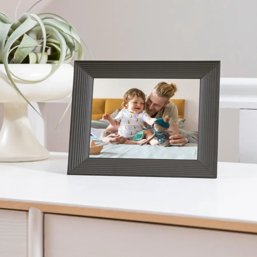 Alt View 15. Aura Home - Mason 9" Digital Wifi Frame Dual Orientation - Graphite.