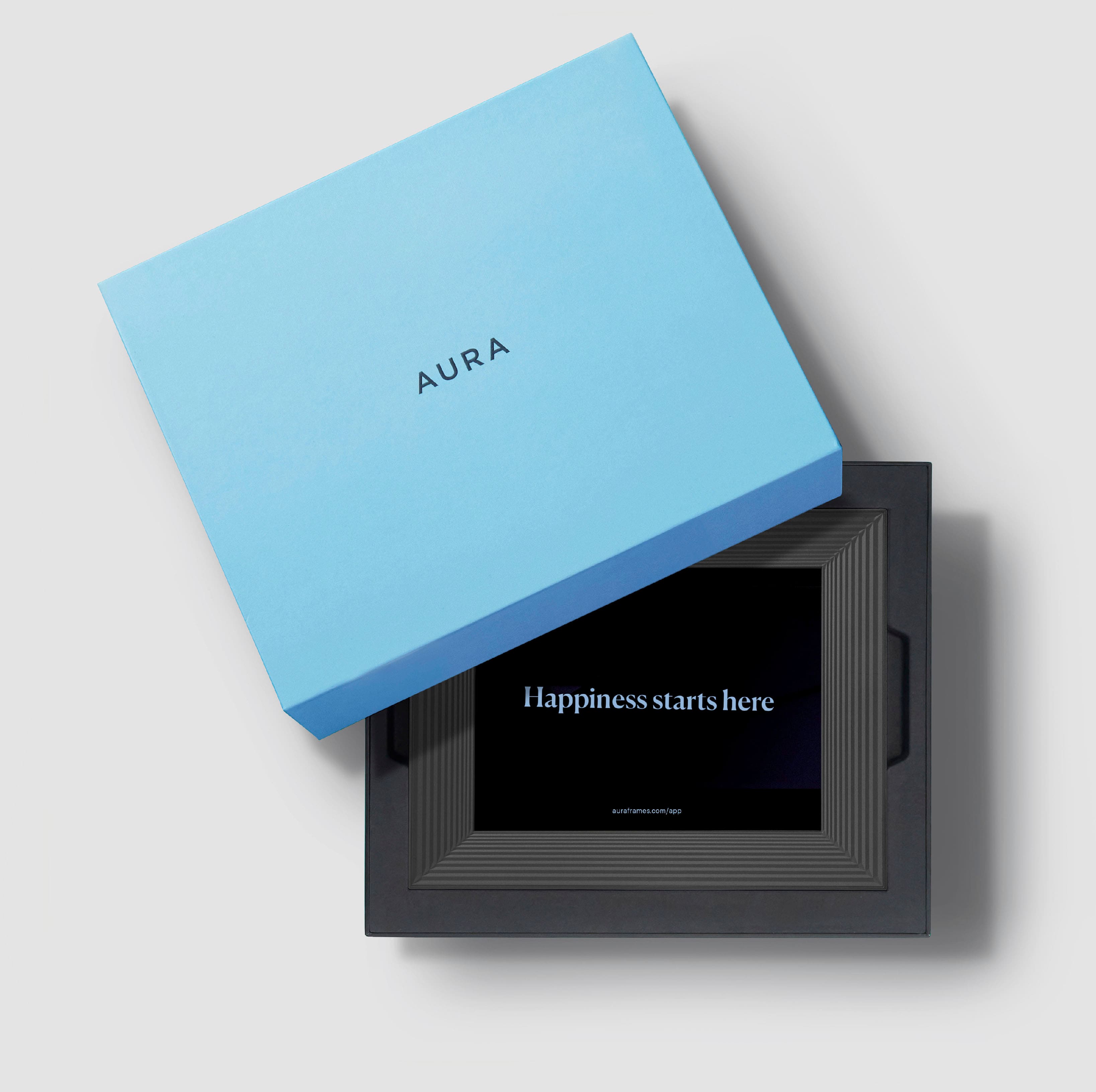 Alt View 17. Aura Home - Mason 9" Digital Wifi Frame Dual Orientation - Graphite.