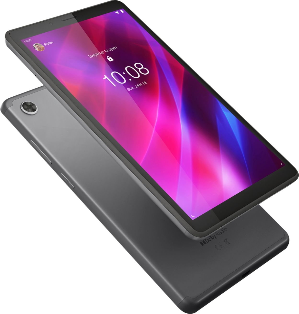 Angle View: Lenovo - Tab M7 (3rd Gen) - 7" - Tablet - 32GB - Iron Grey