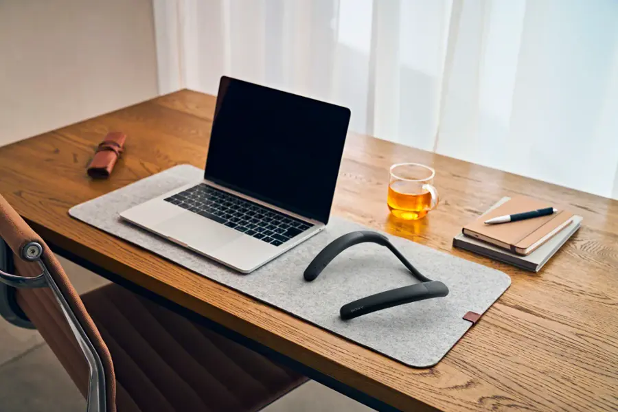 Alt View 19. Sony - Bluetooth Wireless Neckband Speaker - Charcoal Gray.