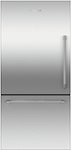 Front. Fisher & Paykel - 17.1 cu ft Freestanding Refrigerator Bottom-Freezer, Ice - Silver.