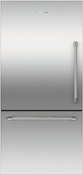 Fisher & Paykel - 17.1 cu ft Freestanding Refrigerator Bottom-Freezer, Ice - Silver - Front_Zoom