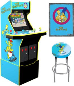 Arcade1Up - The Simpsons 30th Edition Arcade with matching stool and Tin