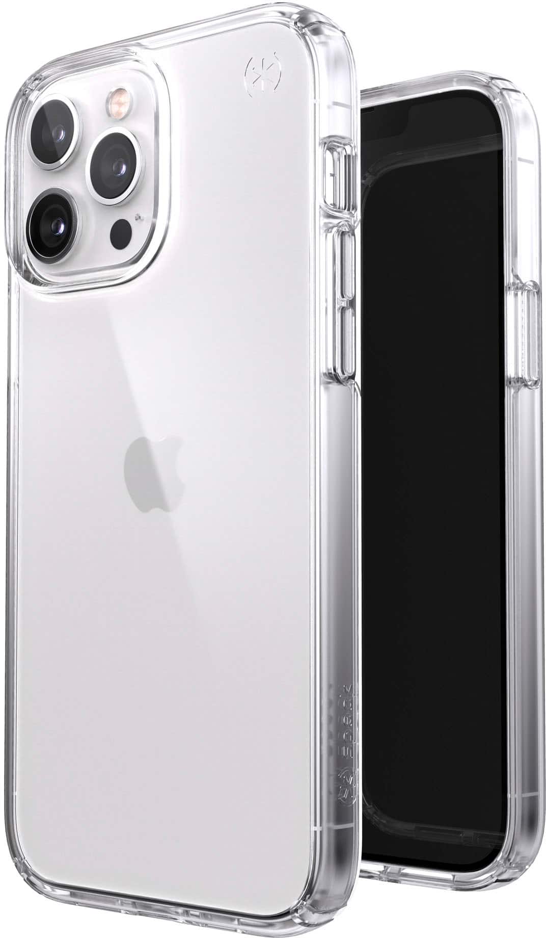 Alt View 12. Speck - Presidio Perfect-Clear Hard Shell Case for iPhone 13 Pro Max & iPhone 12 Pro Max - Clear.