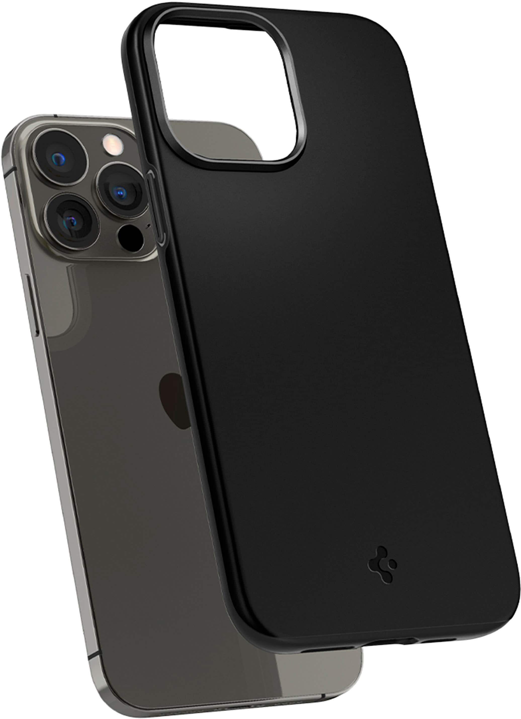 Alt View 14. Spigen - Thin Fit Case for Apple iPhone 13 Pro Max/12 Pro Max - Black.