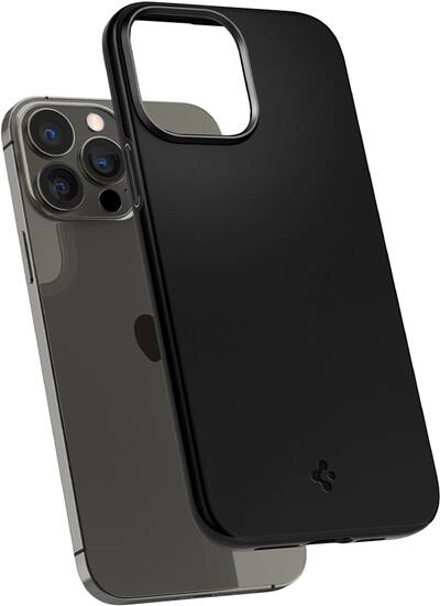 Spigen - Thin Fit Case for Apple iPhone 13 Pro Max/12 Pro Max - Black Spigen - Thin Fit Case for Apple iPhone 13 Pro Max/12 Pro Max - Black