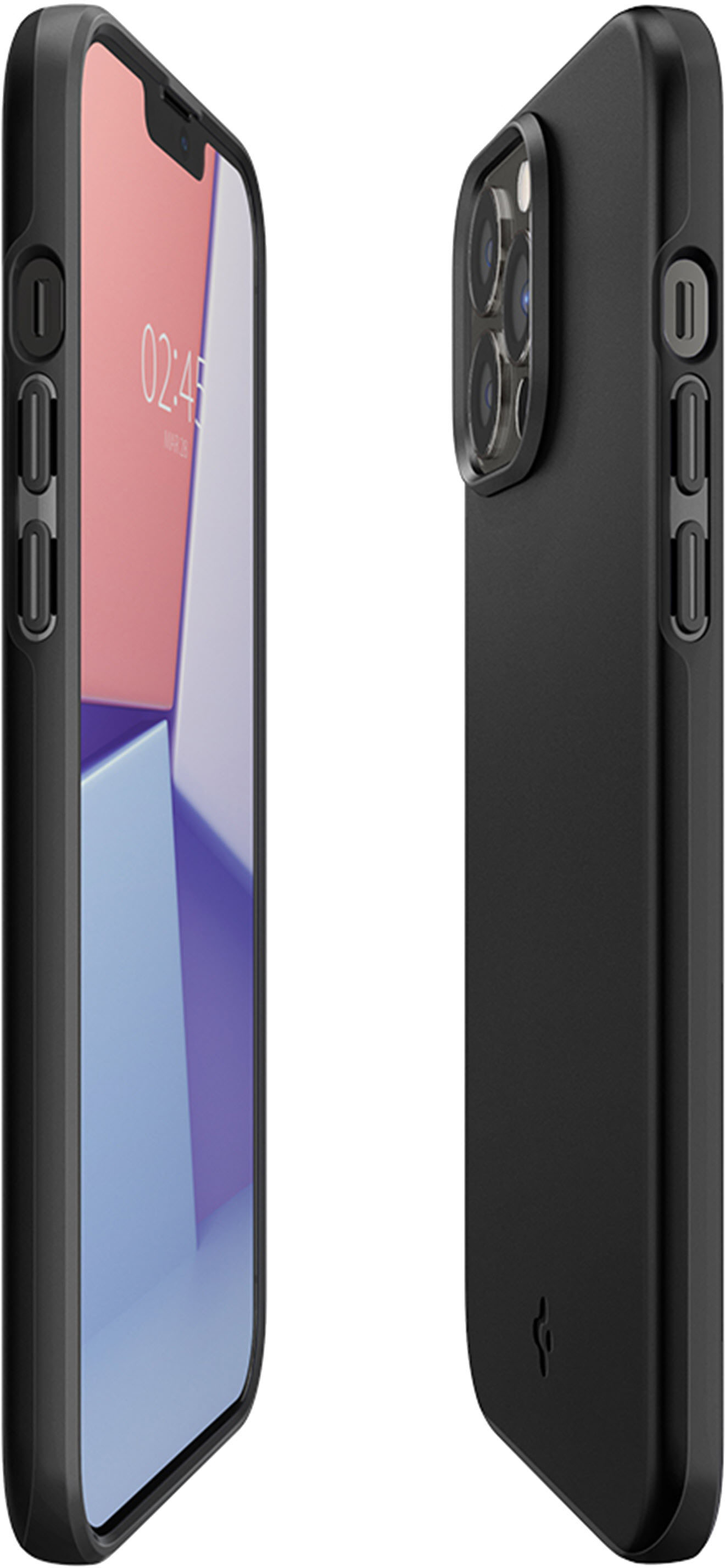 Spigen - Thin Fit Hard Shell Case for Apple iPhone 13 Pro Max & iPhone 12 Pro Max - Black