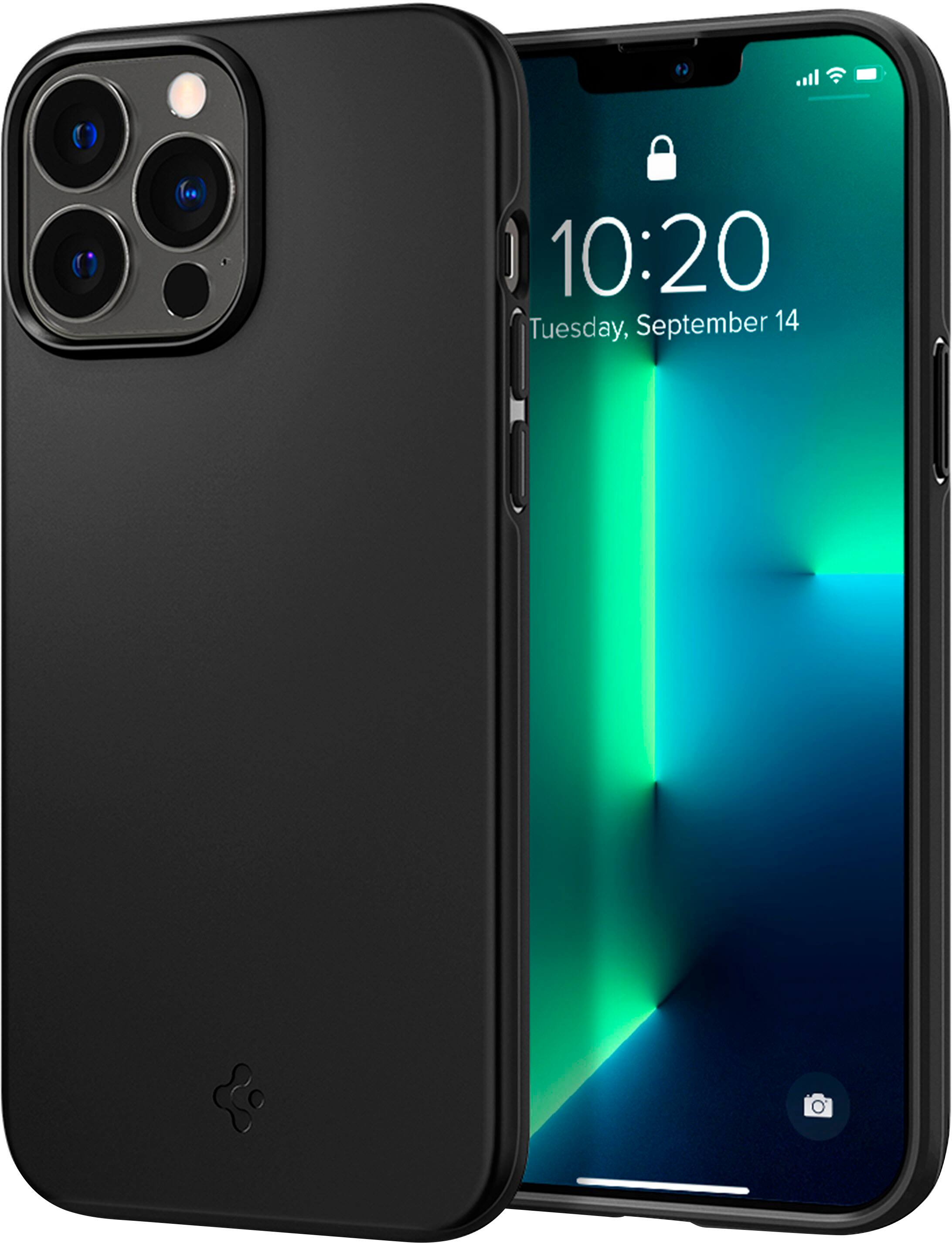 Alt View 2. Spigen - Thin Fit Case for Apple iPhone 13 Pro Max/12 Pro Max - Black.