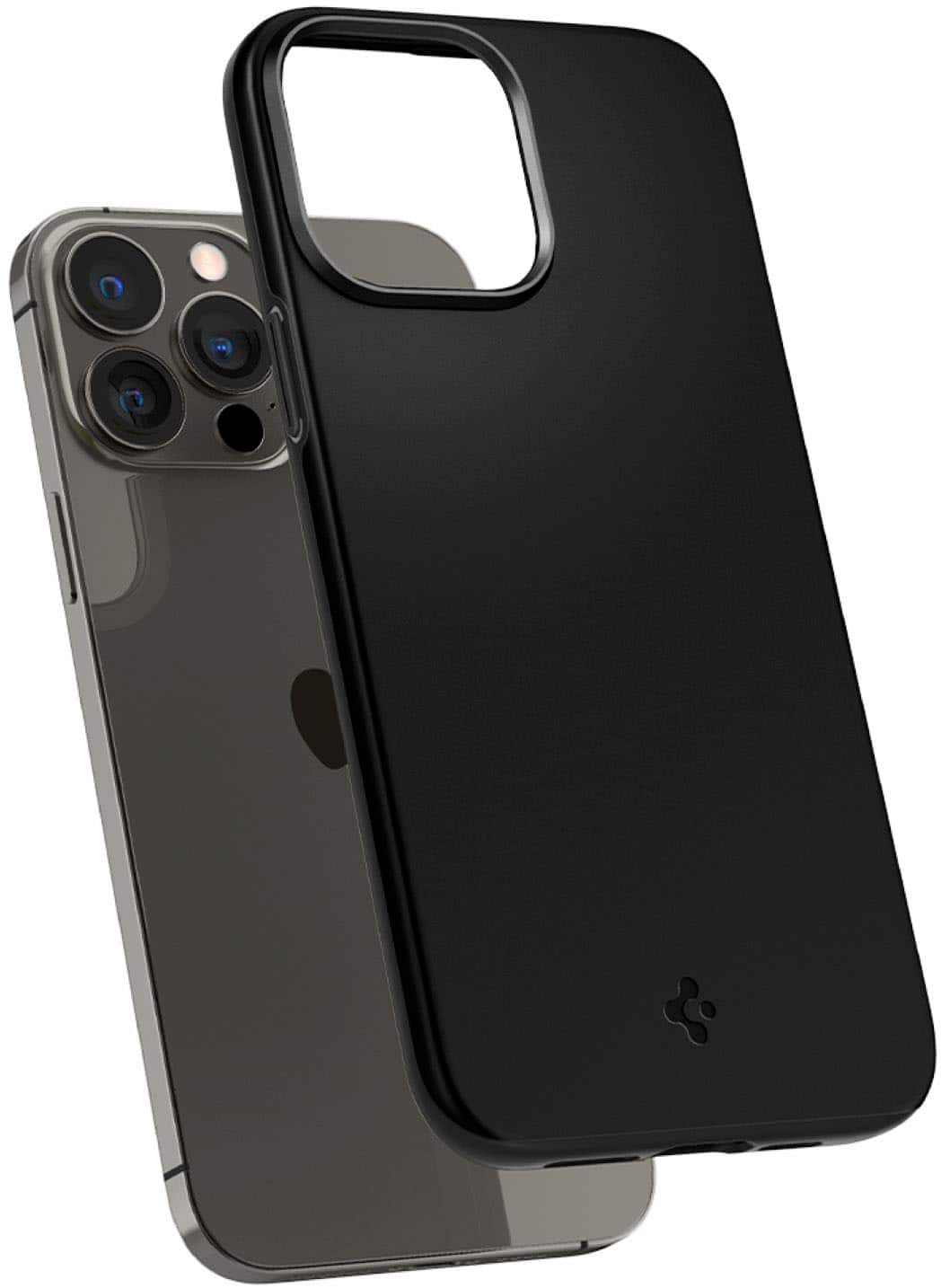 Alt View 13. Spigen - Thin Fit Case for Apple iPhone 13 Pro - Black.