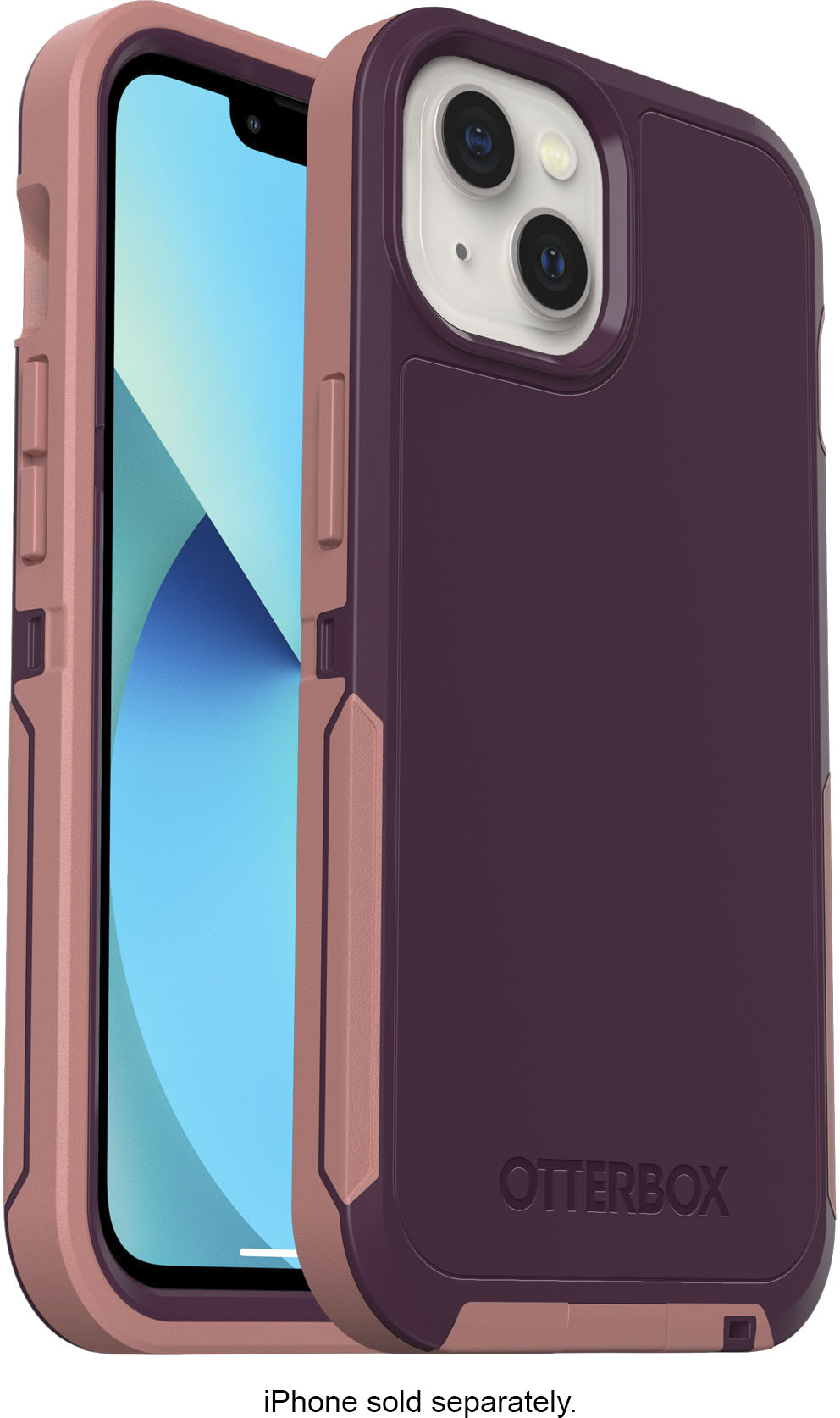 Angle View: OtterBox - Defender Series Pro XT Hard Shell for Apple iPhone 13 - Purple Perception