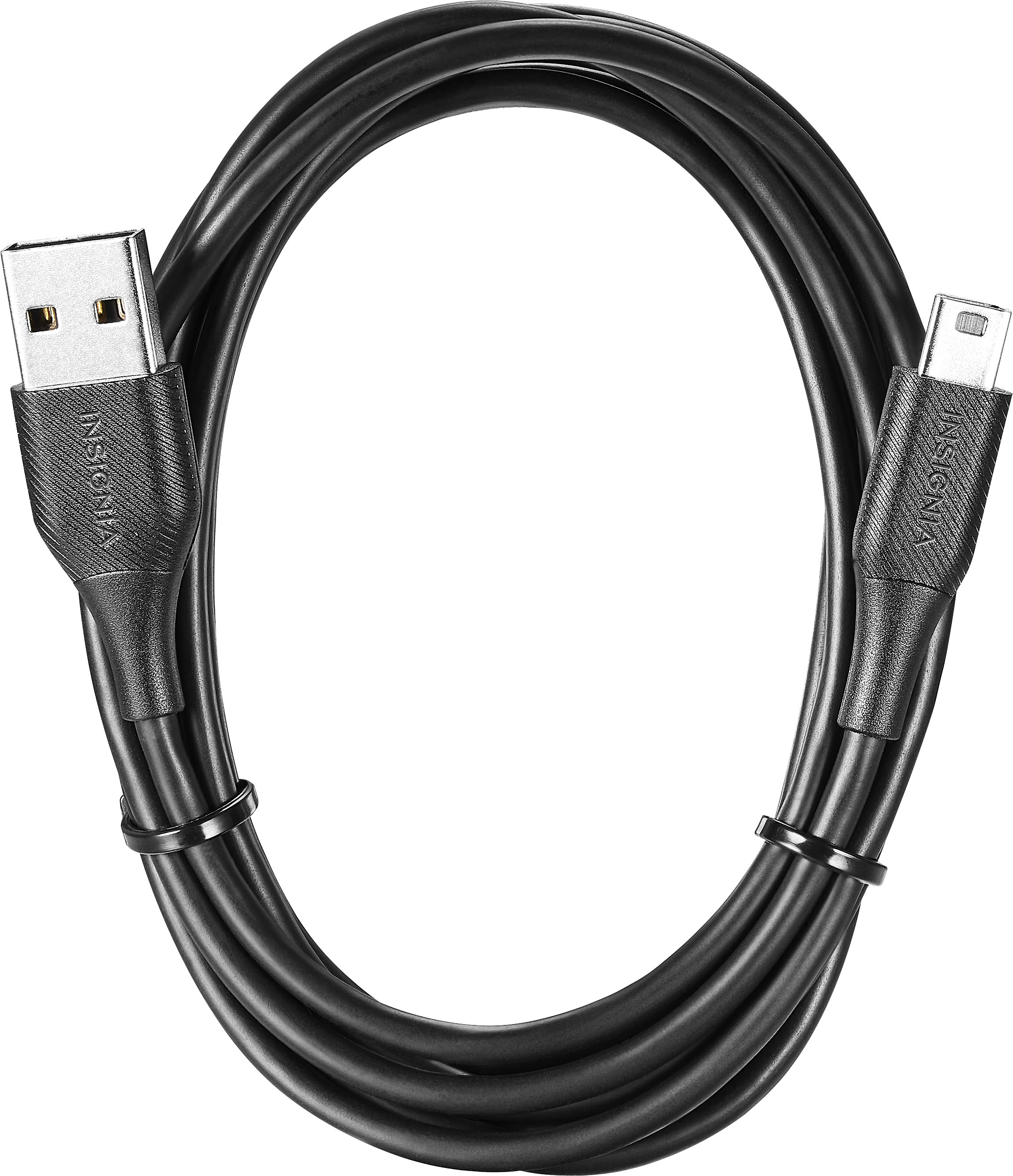 Cable, USB, A to Mini-B 4-pin, Black, 6′