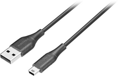 Insignia™ - 6' USB to Mini-B Charge-and-Sync Cable - Black - Front_Zoom