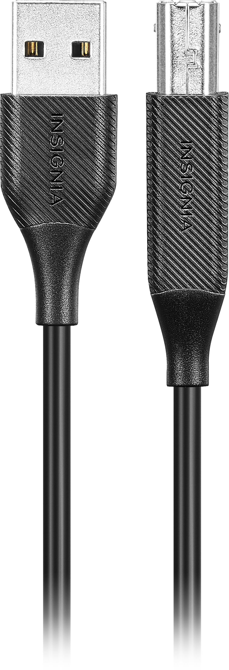Left View: Insignia™ - 6' USB to USB-B Cable - Black