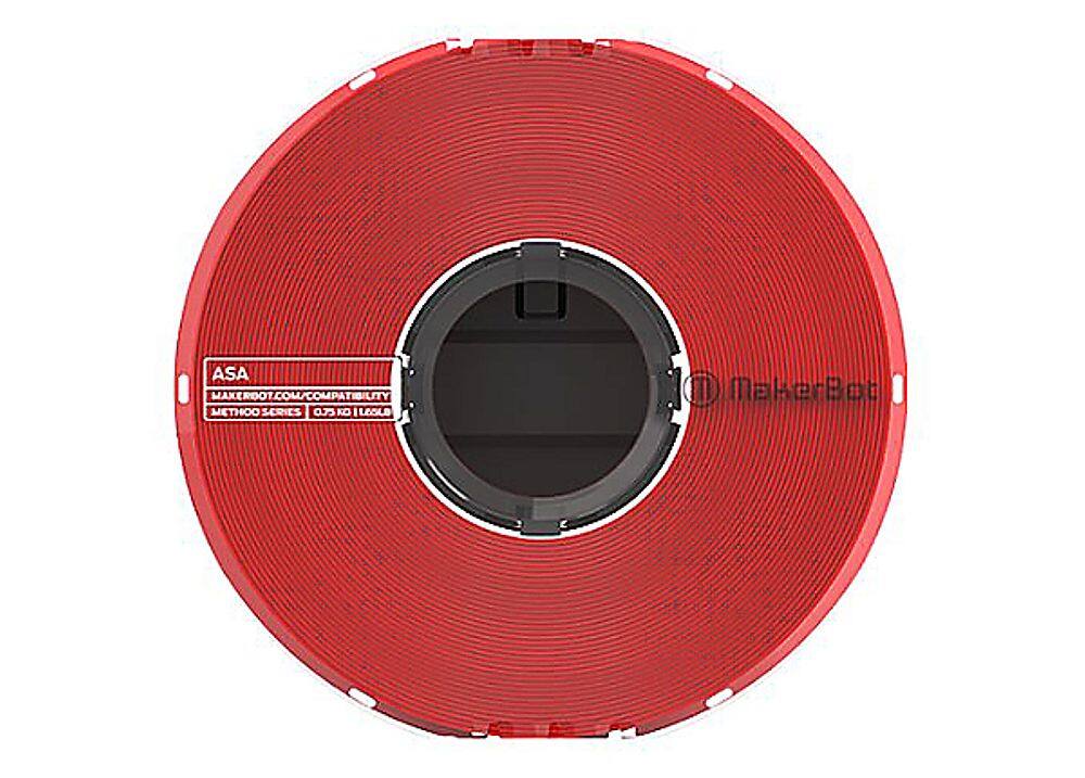 Front. MakerBot - METHOD X ASA Filament - Red.