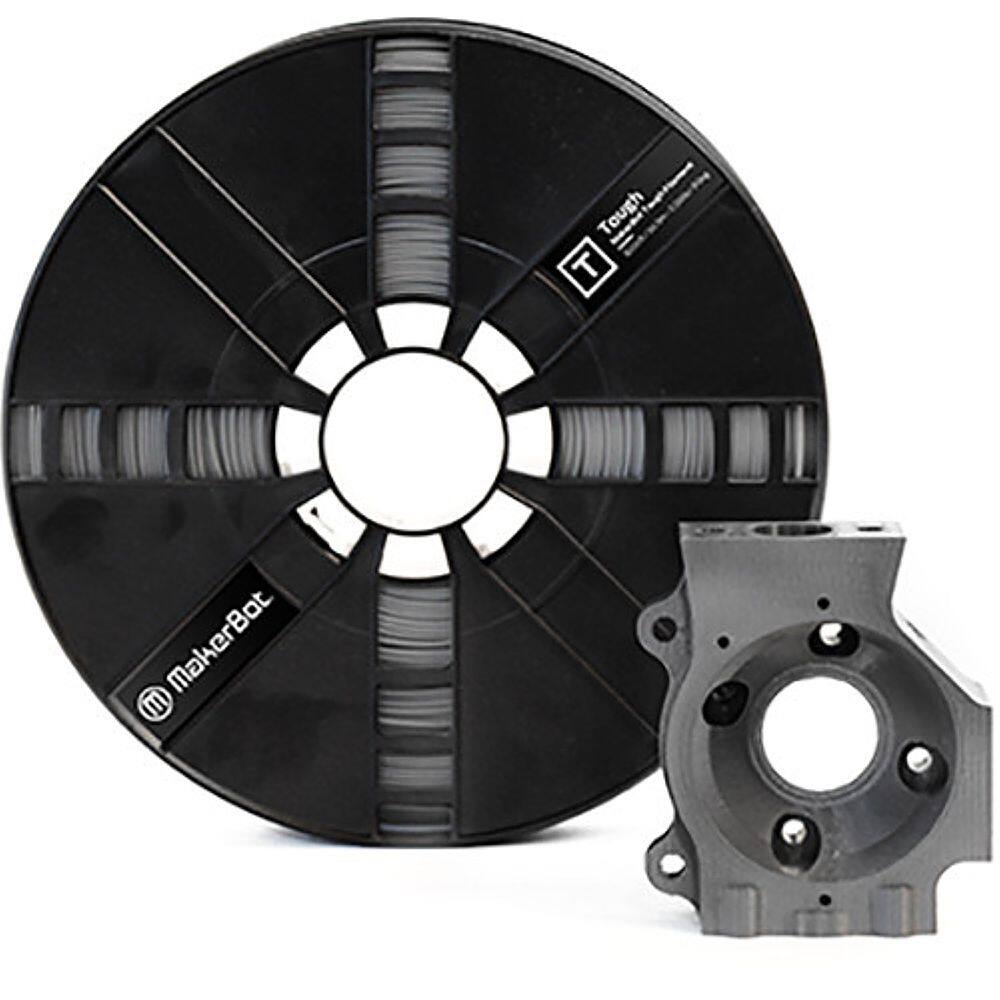 Front. MakerBot - Tough Material Filament - Gray.