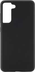 Best Buy essentials™ - Liquid Silicone Case for Samsung Galaxy S21 FE 5G - Black - Front_Zoom