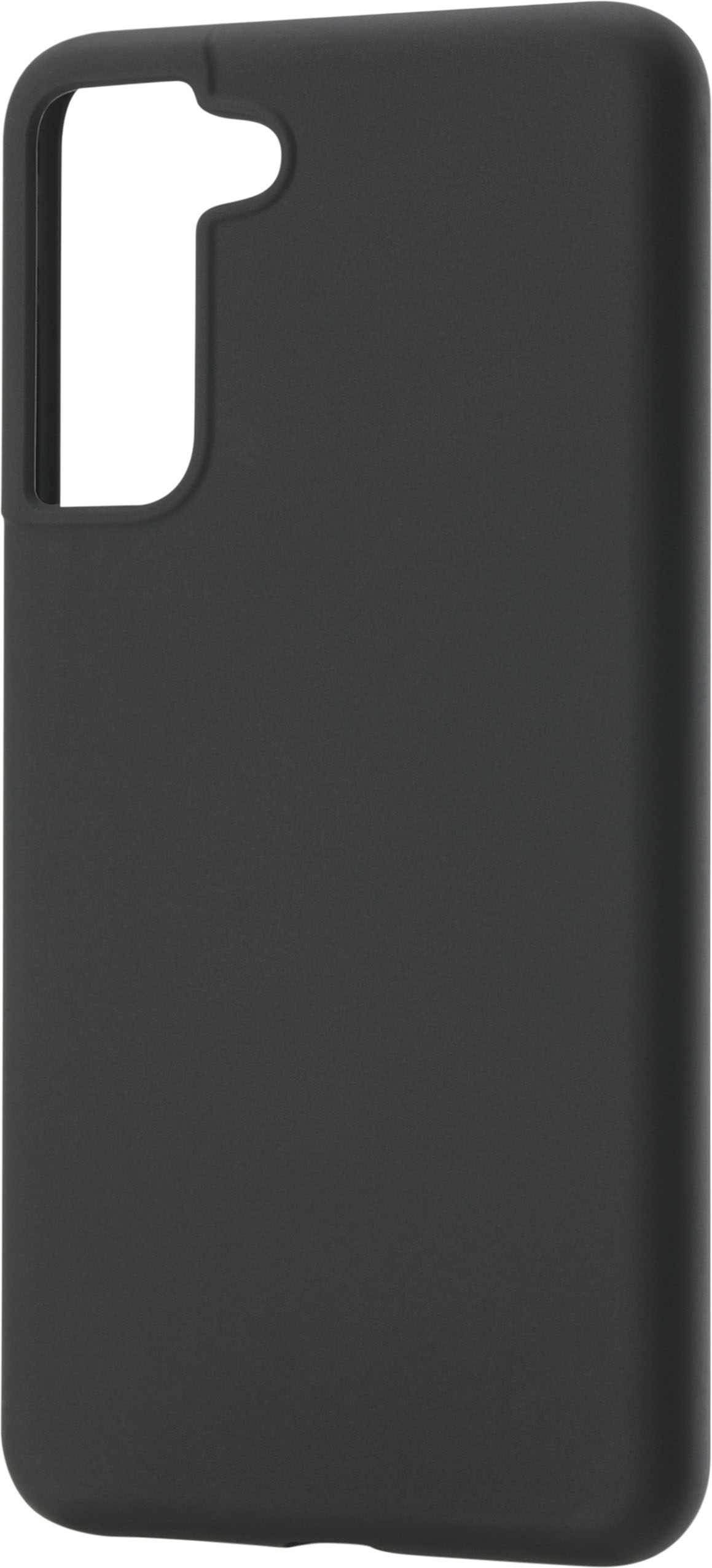 Left View: Best Buy essentials™ - Liquid Silicone Case for Samsung Galaxy S21 FE 5G - Black