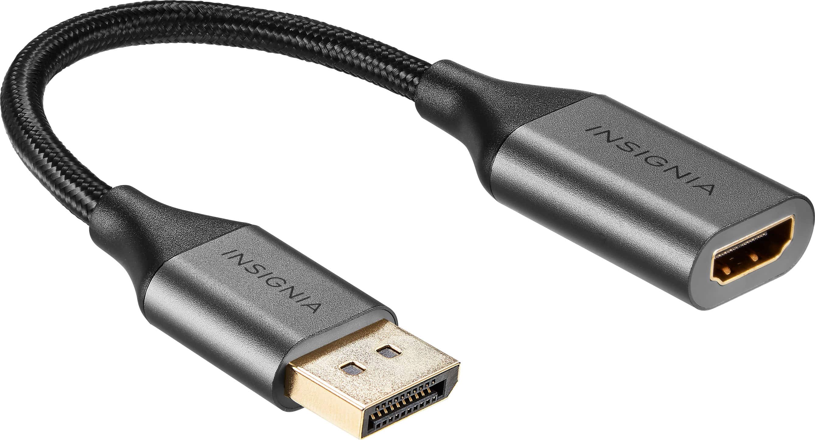 Angle. Insignia™ - DisplayPort to HDMI Adapter - Black.