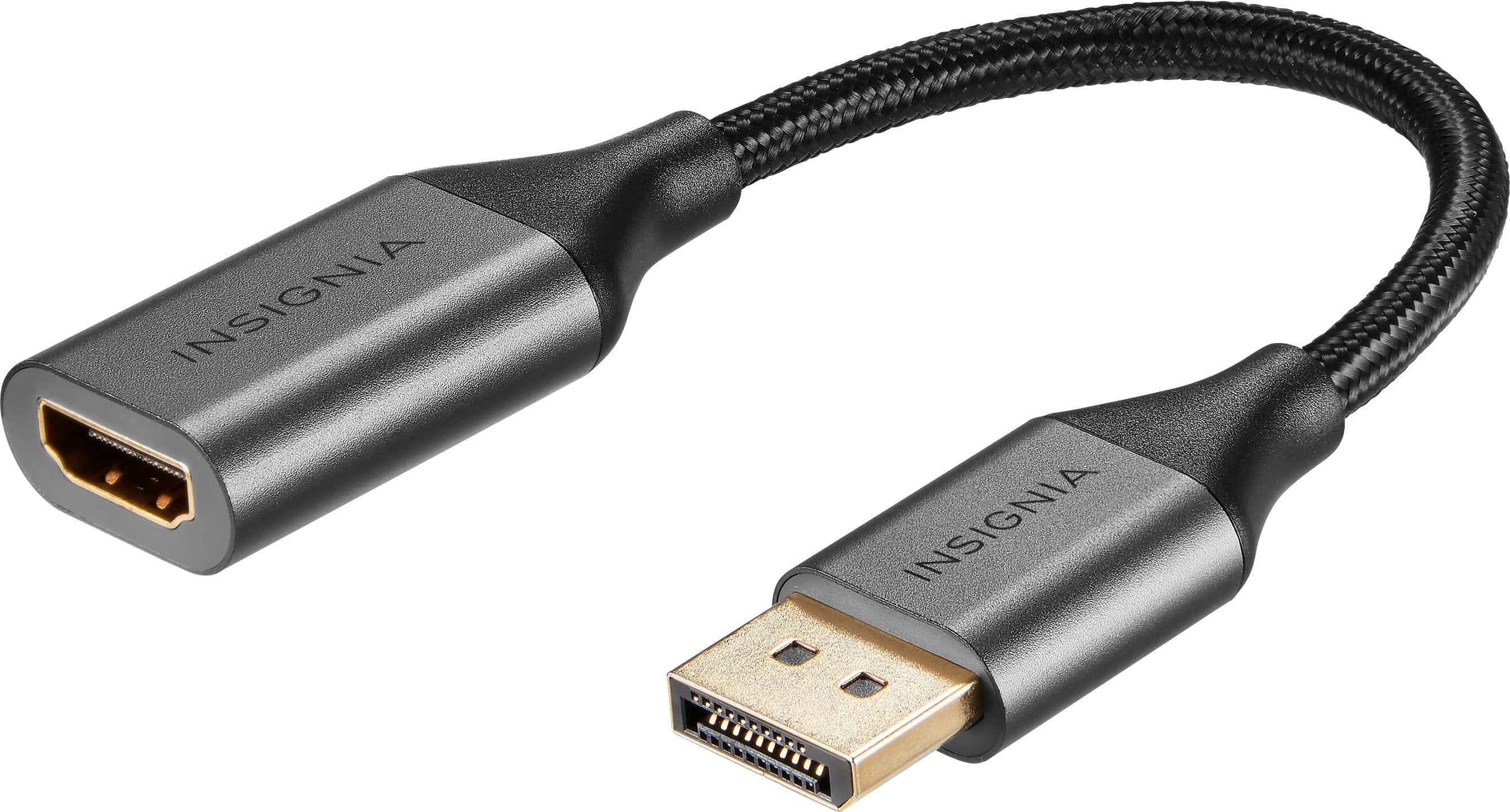 Front. Insignia™ - DisplayPort to HDMI Adapter - Black.