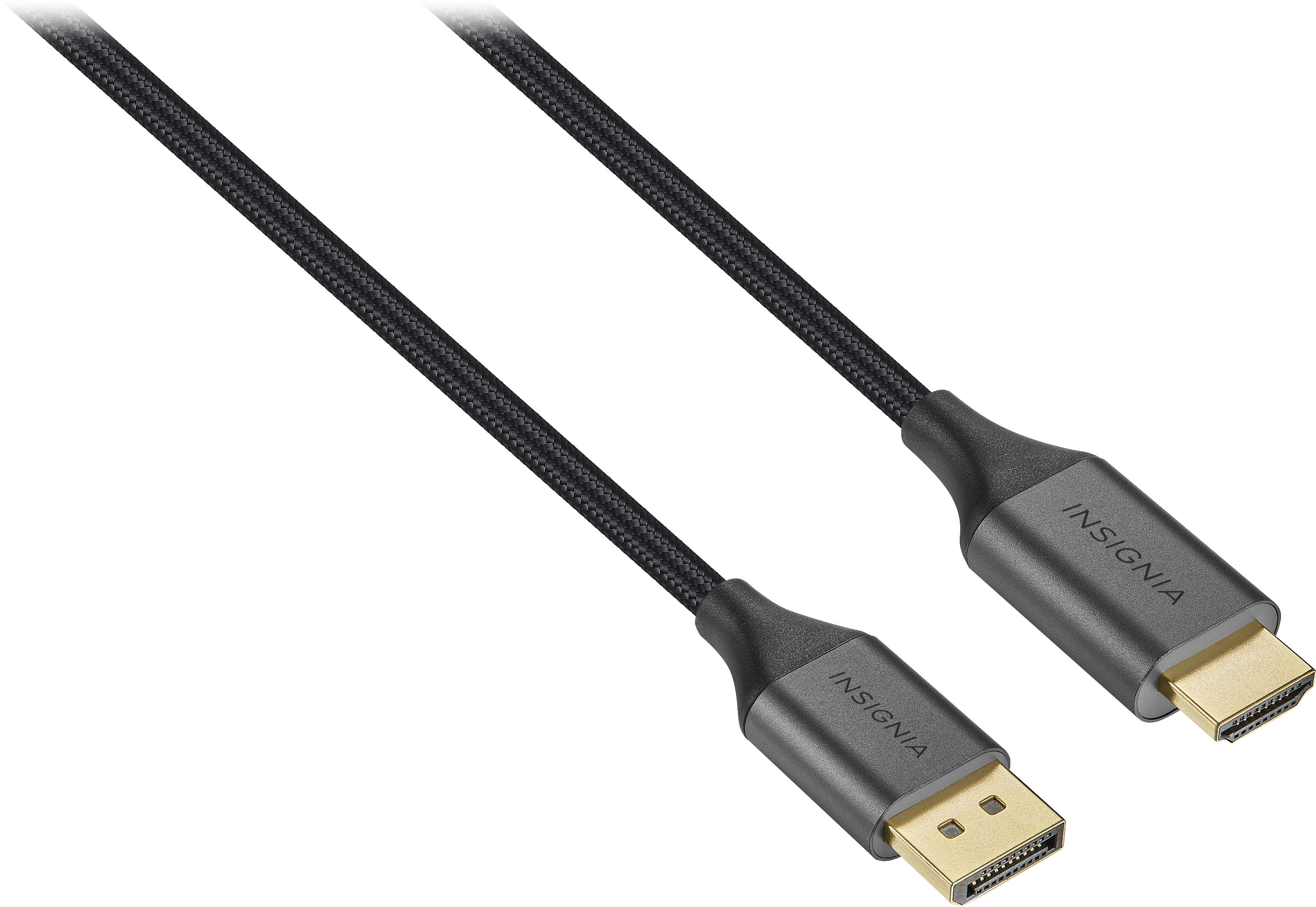 Angle View: Insignia™ - 10' DisplayPort to HDMI Cable - Black