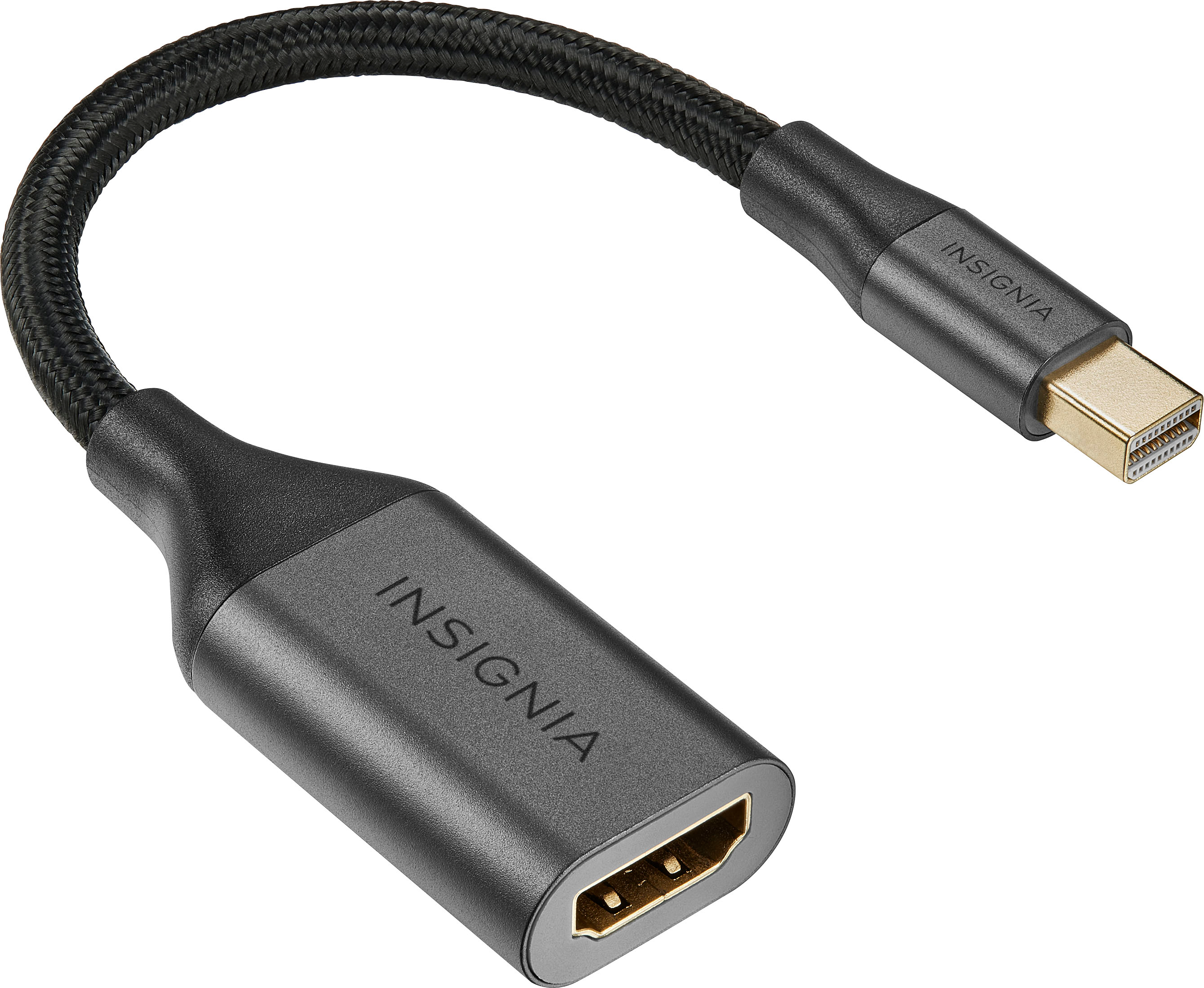 Left. Insignia™ - Mini DisplayPort to HDMI Adapter - Black.