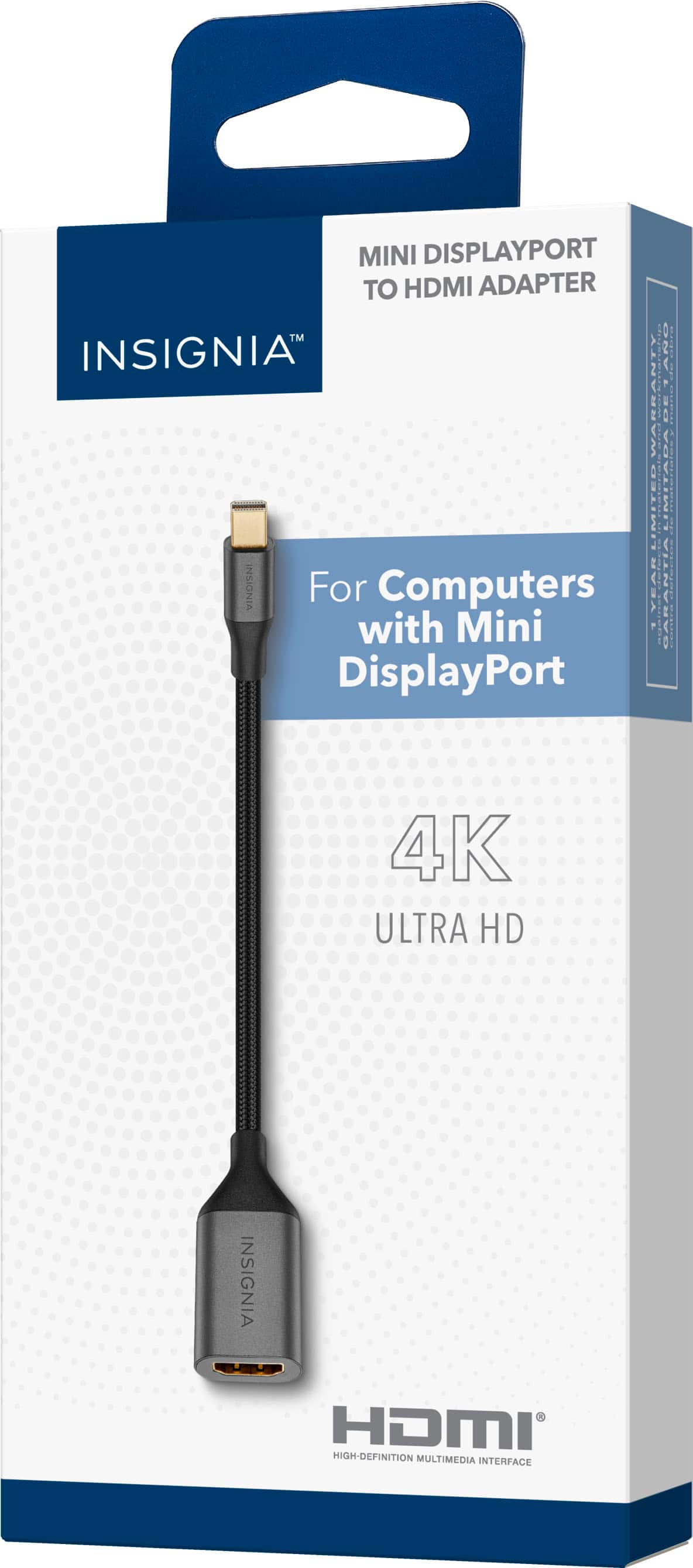 Alt View 12. Insignia™ - Mini DisplayPort to HDMI Adapter - Black.